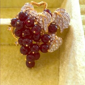 Nolan Miller Beautiful Grapes of Wrath Brooch